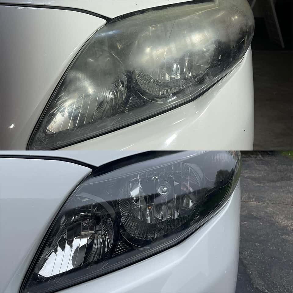 Headlight restoration example 2