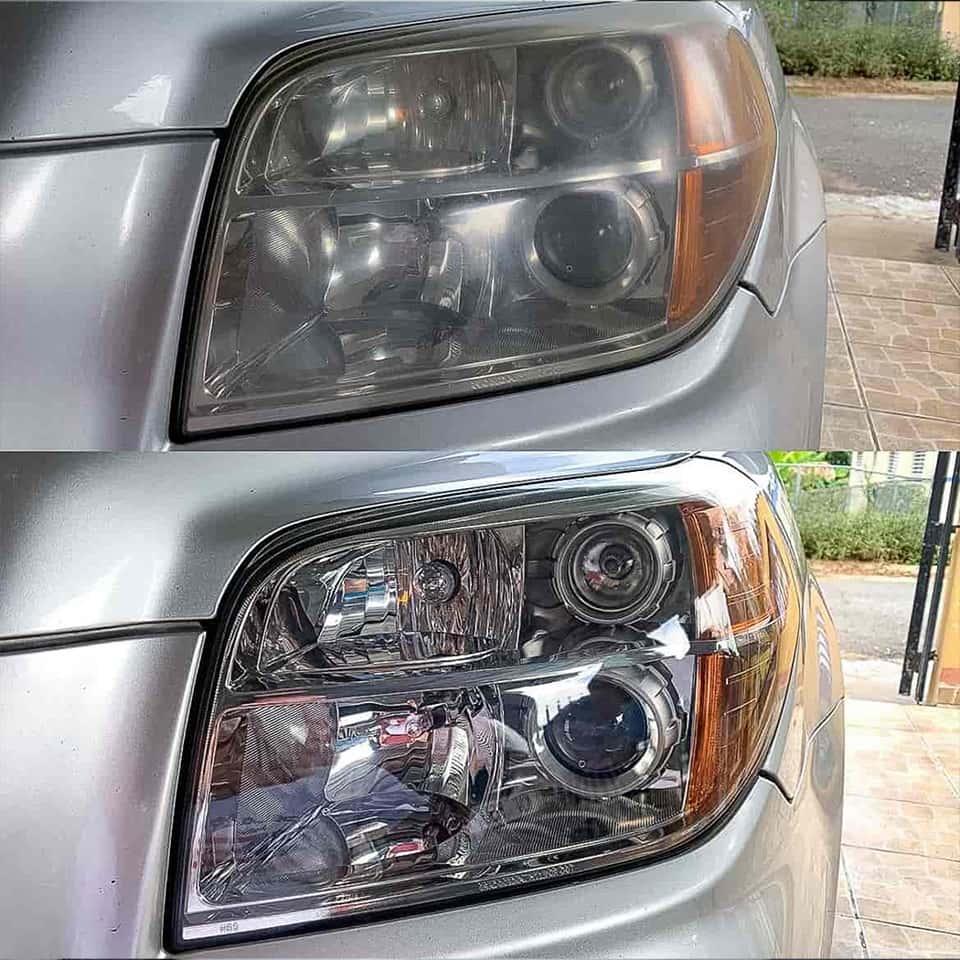 Headlight restoration example 3