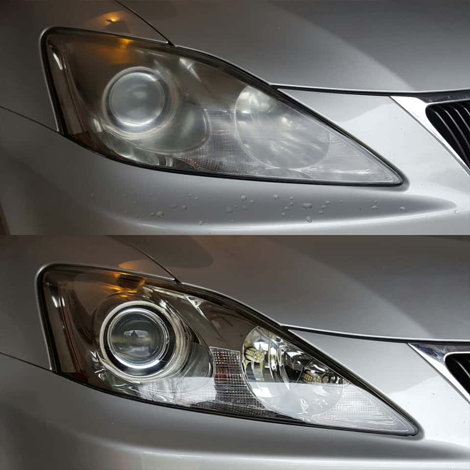 Headlight restoration example 6