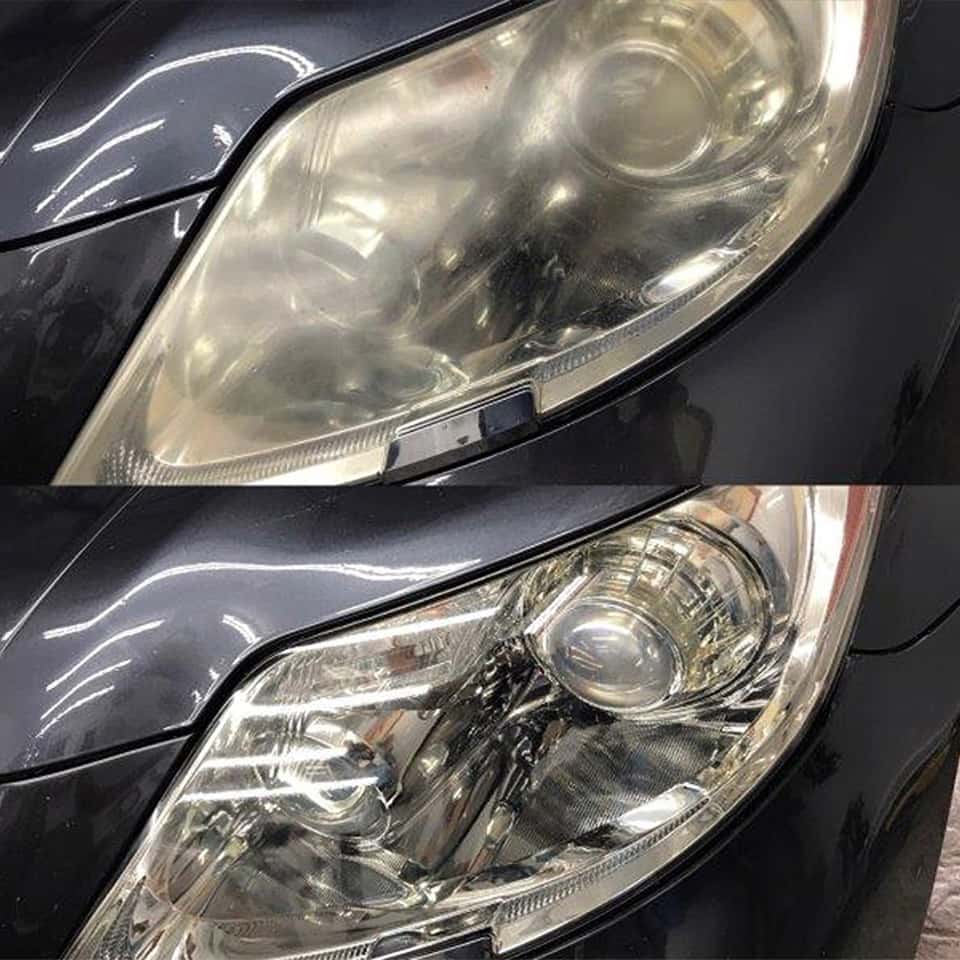 Headlight restoration example 8