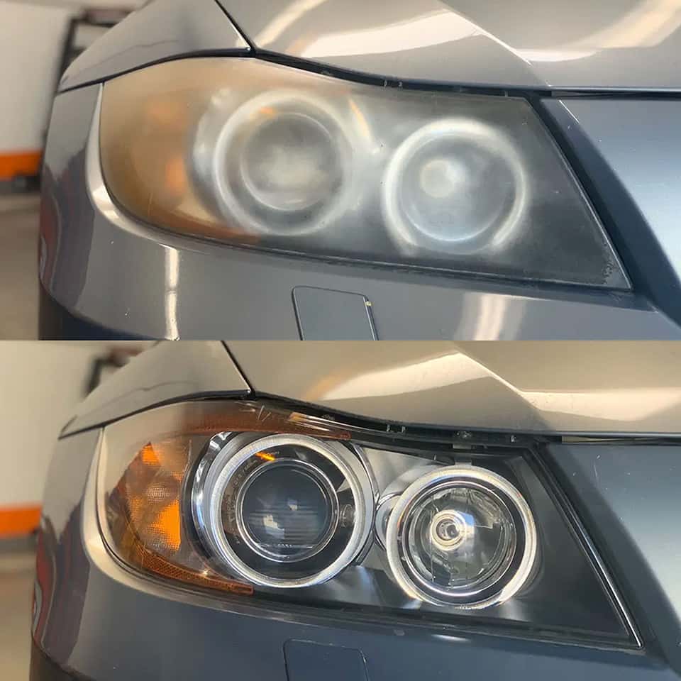 Headlight restoration example 9